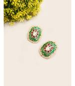 Green Multi Multi Floral Studs