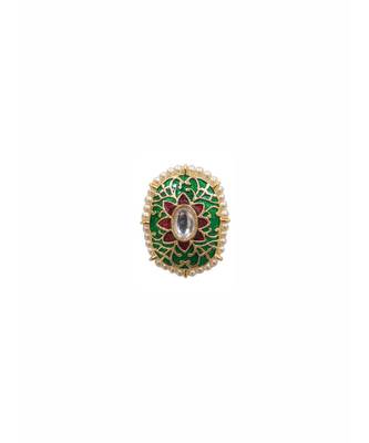 Green Multi Multi Floral Studs 3