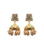 Nazli Mint Pearl Jhumkas