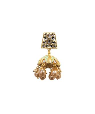 Nazli Mint Pearl Jhumkas 2