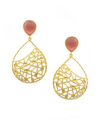 Nia Pink Drop Earrings 1