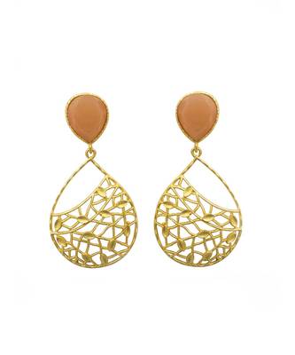 Nia Orange Drop Earrings 1