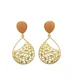Nia Orange Drop Earrings