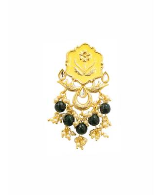 Kamal Yellow & Green Pearl Earrings 2