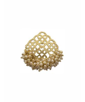 Gold Pearl Cluster Earrings 2