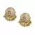 Gold Circle Pearl Earrings