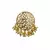 Gold Circle Pearl Earrings