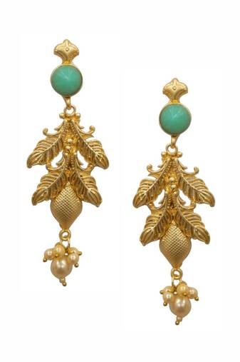 Alana Mint Leaf Earrings