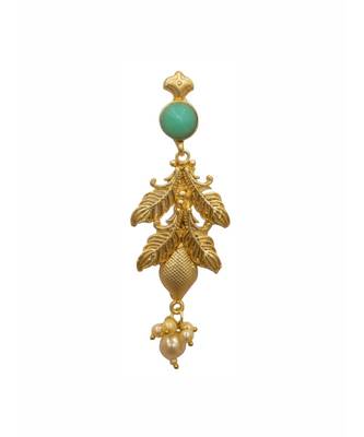 Alana Mint Leaf Earrings 2