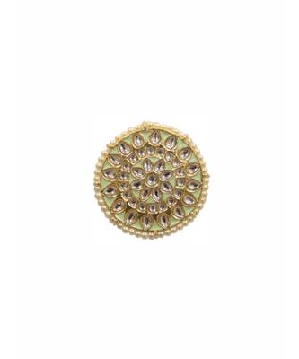 Mint Kundan & Pearl Studs 2