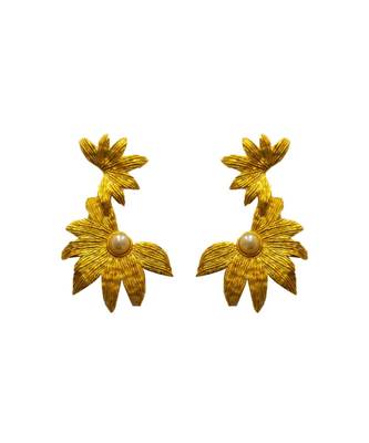 Melina Floret Gold Earrings 1