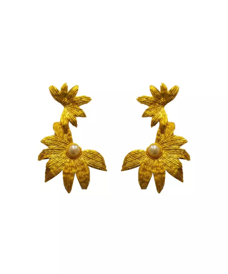 Melina Floret Gold Earrings