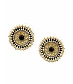 Oversized Black & Grey Multi Pearl Studs