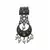Antique Silver Crescent Pearl Earrings