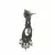 Antique Silver Crescent Pearl Earrings