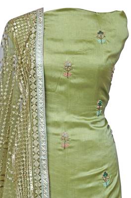 Leaf Green Sharara / Skirt Unstitched Set 2