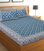 RADHA RANI FASHIONS 100% Cotton  Double Bedsheet with 2 Pillow Covers ( 93*108)