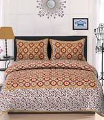 RADHA RANI FASHIONS 100% Cotton  Double Bedsheet with 2 Pillow Covers ( 93*108)