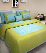 RADHA RANI FASHIONS 100% Cotton  Double Bedsheet with 2 Pillow Covers ( 93*108)
