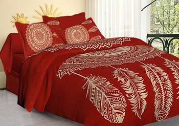 RADHA RANI FASHIONS 100% Cotton  Double Bedsheet with 2 Pillow Covers ( 93*108) 1