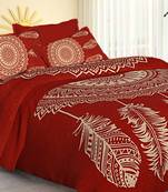 RADHA RANI FASHIONS 100% Cotton  Double Bedsheet with 2 Pillow Covers ( 93*108)