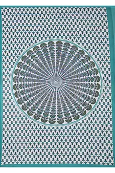 RADHA RANI FASHIONS 100% Cotton  Double Bedsheet with 2 Pillow Covers ( 93*108)