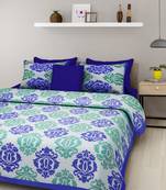 RADHA RANI FASHIONS 100% Cotton  Double Bedsheet with 2 Pillow Covers ( 93*108)