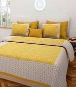 RADHA RANI FASHIONS 100% Cotton  Double Bedsheet with 2 Pillow Covers ( 93*108)