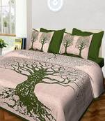 RADHA RANI FASHIONS 100% Cotton  Double Bedsheet with 2 Pillow Covers ( 93*108)