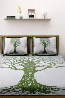 RADHA RANI FASHIONS 100% Cotton  Double Bedsheet with 2 Pillow Covers ( 93*108)