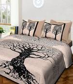 RADHA RANI FASHIONS 100% Cotton  Double Bedsheet with 2 Pillow Covers ( 93*108)