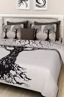 RADHA RANI FASHIONS 100% Cotton  Double Bedsheet with 2 Pillow Covers ( 93*108)