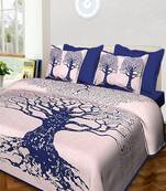 RADHA RANI FASHIONS 100% Cotton  Double Bedsheet with 2 Pillow Covers ( 93*108)