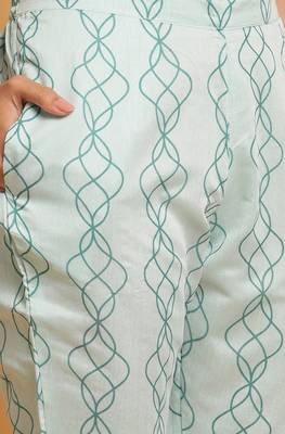 Light green embroidered chanderi salwar 4