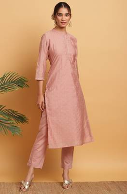Pink woven polyester salwar 1