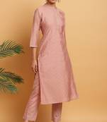 Pink woven polyester salwar