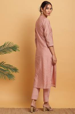 Pink woven polyester salwar 2