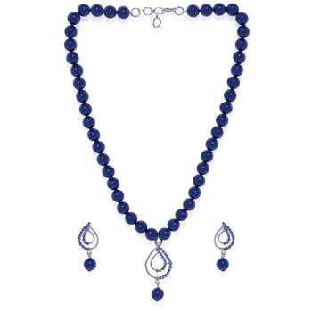 Blue crystal necklaces 4