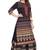 Black embroidered cotton kurtas-and-kurtis set with Skirt