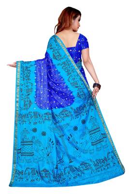 Green hand woven taffeta saree with blouse 2