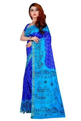 Green hand woven taffeta saree with blouse 3