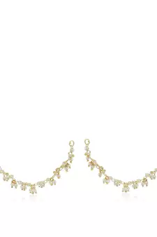 Designer Single Line Pearl Earchain or Ear Support Earrings