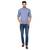 Blue woven pure cotton men-kurtas