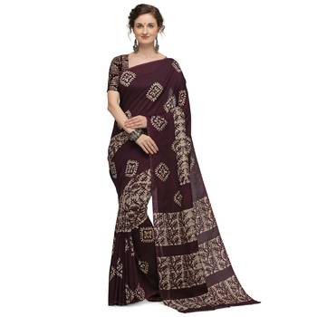 Iris Handloom Cotton Slub Zari Wex Batik Print saree 1