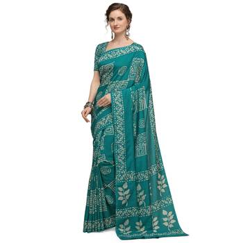 Iris Handloom Cotton Slub Zari Wex Batik Print saree 1