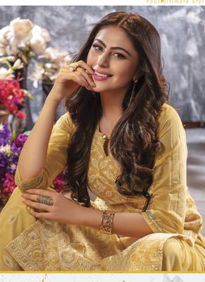 Admirable Yellow Party Wear Sharara Style Suit 3