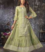 Popular Green Party Wear Kurti