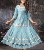 Glamorous Blue Party Wear Kurti
