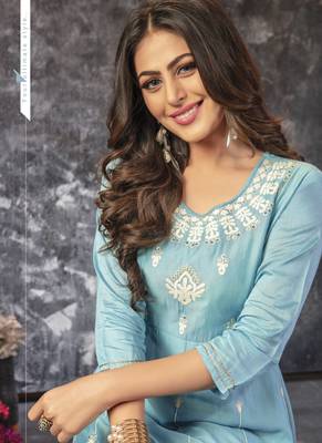 Glamorous Blue Party Wear Kurti 2
