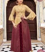 Yellow Reva Silk Party Wear Kurta